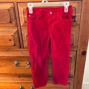 The Children’s Place Girl’s red corduroy pants, size 5T.